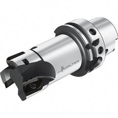 Walter - 25mm Cut Diam, 15mm Max Depth of Cut, 141.9mm OAL, Indexable Square Shoulder End Mill - HSK63A Taper Shank, 0° Lead Angle, Through Coolant, Series M2131-H - Exact Tool & Supply