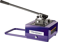 Value Collection - 2 Stage, 2" Piston Diam, 3/8 NPTF, 7.71; 0.29 Cu In Per Stroke, Manual Hydraulic Pump - 476 Cu In Reservoir, 1.69" Piston Stroke, 290 psi First Stage, 10,000 psi Second Stage - Exact Tool & Supply
