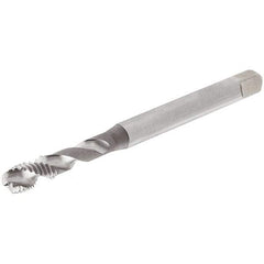 Iscar - #4-40 UNC 3 Flute 2B Modified Bottoming Spiral Flute Tap - Cobalt, Uncoated, 56mm OAL, Right Hand Flute, Right Hand Thread, Series TPS UNC - Exact Tool & Supply