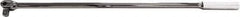 SK - 3/4" Drive Socket Knurled Handle - 37" OAL, Full Polish Chrome Finish - Exact Tool & Supply