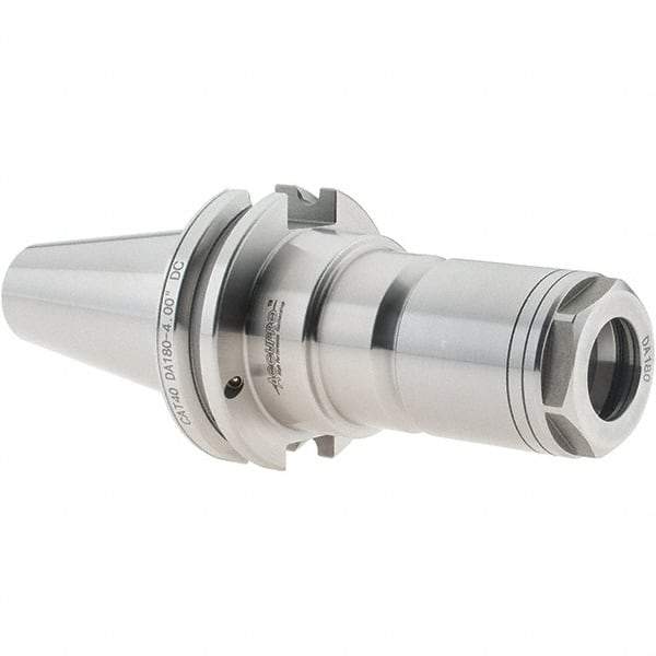 Accupro - 3/64" to 9/16" Capacity, 4" Projection, CAT40 Dual Contact Taper, DA180 Collet Chuck - 6-11/16" OAL - Exact Tool & Supply