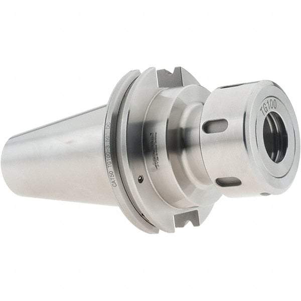 Accupro - 3/64" to 1" Capacity, 3-1/2" Projection, CAT50 Dual Contact Taper, TG/PG 100 Collet Chuck - 7-1/2" OAL - Exact Tool & Supply