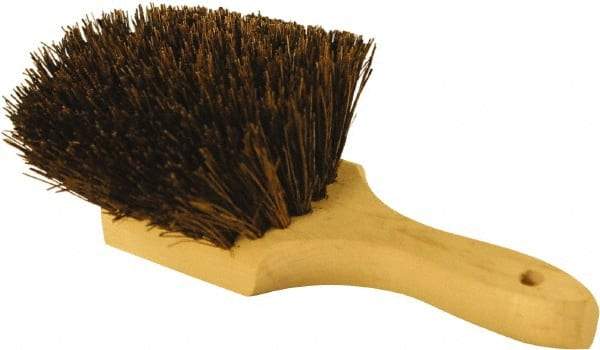 O-Cedar - 2" Bristle Length, Palmyra Utility Scrub Brush - 9" Long x 3" Wide Head, 9" OAL, Black, Wood Block - Exact Tool & Supply