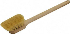 O-Cedar - 2" Bristle Length, Tampico Utility Scrub Brush - 20" Long x 3" Wide Head, 20" OAL, Beige, Wood Block - Exact Tool & Supply