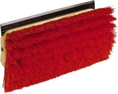 O-Cedar - 2" Bristle Length, Polypropylene Scrub Brush - 10" Long x 5" Wide Head, 10" OAL, Red, Plastic Block - Exact Tool & Supply