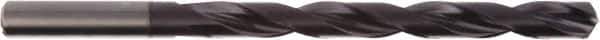DORMER - 4.37mm, 140° Point, Spiral Flute, Solid Carbide Taper Length Drill Bit - TiAlN Finish, 48mm Flute Length, 90mm OAL - Exact Tool & Supply