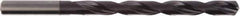 DORMER - 4.1mm, 140° Point, Spiral Flute, Solid Carbide Taper Length Drill Bit - TiAlN Finish, 48mm Flute Length, 90mm OAL - Exact Tool & Supply
