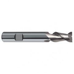 8mm Dia. - 63mm OAL - 45° Helix Bright Carbide End Mill - 2 FL - Exact Tool & Supply