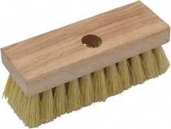 O-Cedar - Tampico Surface Preparation Roof Brush - 2" Bristle Length, 7" Wide, Wood Handle - Exact Tool & Supply