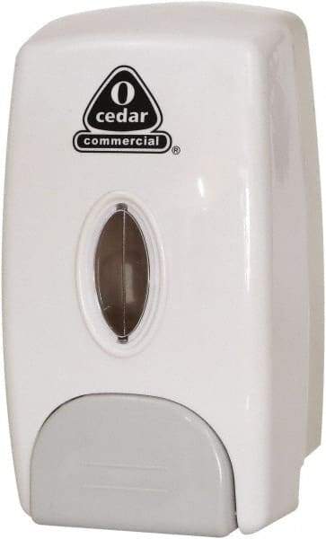 O-Cedar - 34 oz Liquid Hand Sanitizer Dispenser - Plastic, Wall Mounted, White - Exact Tool & Supply