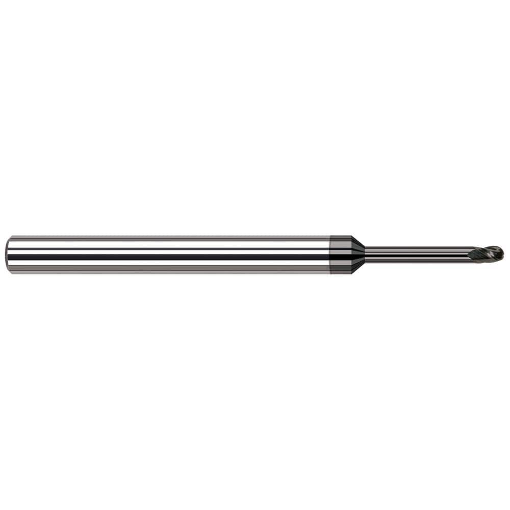 Harvey Tool - Ball End Mills; Mill Diameter (Inch): 3/32 ; Mill Diameter (Decimal Inch): 0.0930 ; Number of Flutes: 3 ; Length of Cut (Decimal Inch): 0.1390 ; Material: Solid Carbide ; Overall Length (Inch): 2-1/2 - Exact Tool & Supply