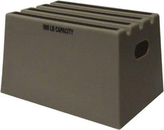 Diversified Plastics - 11-3/4" High x 13-5/8" Wide x 19-1/4" Deep, Gray Step Stool - 500 Lb Capacity - Exact Tool & Supply
