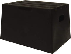 Diversified Plastics - 11-3/4" High x 13-5/8" Wide x 19-1/4" Deep, Black Step Stool - 500 Lb Capacity - Exact Tool & Supply