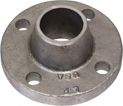 Latrobe Foundry - 4" Pipe, 9" OD, Weld Neck Aluminum Flange - 8 Holes, 5/8" Across Bolt Hole Centers, 150 psi, 3" Hub Length - Exact Tool & Supply