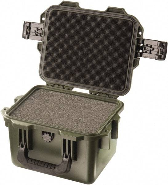 Pelican Products, Inc. - 9-51/64" Wide x 7-45/64" High, Clamshell Hard Case - Olive, HPX High Performance Resin - Exact Tool & Supply