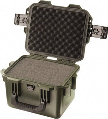 Pelican Products, Inc. - 9-51/64" Wide x 7-45/64" High, Clamshell Hard Case - Olive, HPX High Performance Resin - Exact Tool & Supply