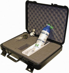 GfG - LEL, Oxygen, Carbon Monoxide, Hydrogen Sulfide Calibration Gas - Aluminum Cylinder, Includes Calibration Adapter, Tubing, 4-Way Calibration Gas, ABS Carrying Case & Fixed Flow Regulator - Exact Tool & Supply
