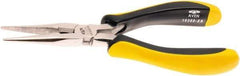 Aven - 6-1/2" OAL, 25/32" Jaw Length x 1-1/2" Jaw Width, Long Nose Side Cutting Multipurpose Pliers - Serrated Jaw, Pliers Head, Ergonomic Comfort Handles - Exact Tool & Supply