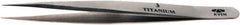 Aven - 4-7/8" OAL 3 Precision Tweezers - Fine Straight Point - Exact Tool & Supply