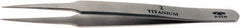 Aven - 4-3/4" OAL 2-SA Precision Tweezers - Fine Straight Point - Exact Tool & Supply