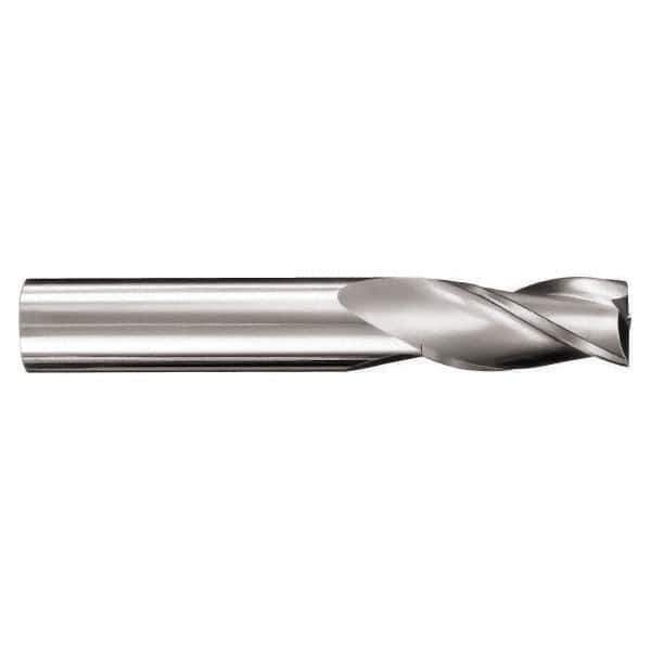 SGS - 1/2", 5/8" LOC, 1/2" Shank Diam, 4" OAL, 6 Flute, Solid Carbide Square End Mill - Single End, Ti-NAMITE-X Finish, Spiral Flute, 41° Helix, Centercutting, Right Hand Cut, Right Hand Flute, Series 51L - Exact Tool & Supply
