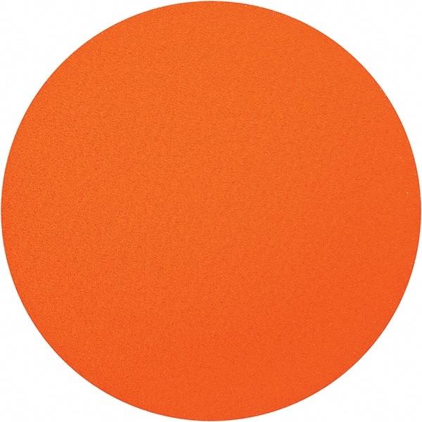 Norton - 20" Diam, 60 Grit Ceramic Adhesive PSA Disc - Coarse Grade, Orange, Y Weighted Backing, Flexible - Exact Tool & Supply