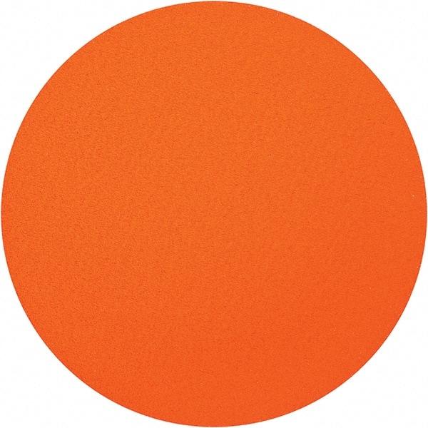 Norton - 12" Diam, 50 Grit Ceramic Adhesive PSA Disc - Coarse Grade, Orange, Y Weighted Backing, Flexible - Exact Tool & Supply