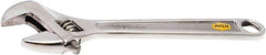 Aven - 1-1/8" Jaw Capacity, 8" Standard Adjustable Wrench - Stainless Steel, Polished Finish, 8" OAL - Exact Tool & Supply