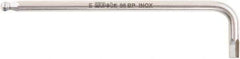 Beta - 8mm Hex, Long Arm, Ball End Hex Key - 6-1/2" OAL, Stainless Steel, Metric System of Measurement - Exact Tool & Supply