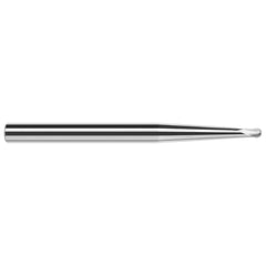 Harvey Tool - Ball End Mills; Mill Diameter (Inch): 5/64 ; Mill Diameter (Decimal Inch): 0.0780 ; Number of Flutes: 2 ; Length of Cut (Inch): 1/16 ; Length of Cut (Decimal Inch): 0.0620 ; Material: Solid Carbide - Exact Tool & Supply
