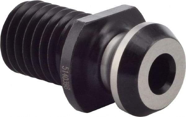 Iscar - CAT40 Taper, 5/8-11 Thread, 45° Angle Radius, Standard Retention Knob - 1-1/2" OAL, 0.74" Knob Diam, 0.64" from Knob to Flange, 0.28" Coolant Hole, Through Coolant - Exact Tool & Supply