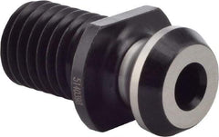 Iscar - CAT40 Taper, 5/8-11 Thread, 45° Angle Radius, Standard Retention Knob - 1-1/2" OAL, 0.74" Knob Diam, 0.64" from Knob to Flange, 0.28" Coolant Hole, Through Coolant - Exact Tool & Supply