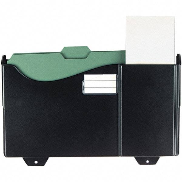UNIVERSAL - 15-3/4" Wide x 3-1/8" Deep x 9-3/4" High, 1 Compartment, Plastic Wall File - Black, 12" Compartment Width x 3" Compartment Depth x 10-3/4" Compartment Height - Exact Tool & Supply