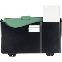 UNIVERSAL - 15-3/4" Wide x 3-1/8" Deep x 9-3/4" High, 1 Compartment, Plastic Wall File - Black, 12" Compartment Width x 3" Compartment Depth x 10-3/4" Compartment Height - Exact Tool & Supply