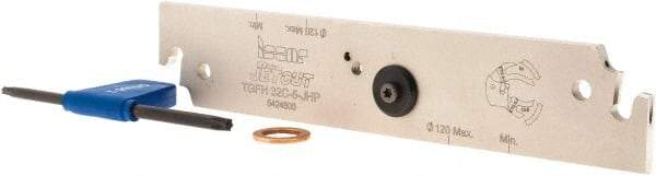 Iscar - 1.26" Blade Height, 0.157" Blade Width, 6.2992" OAL, Neutral Cut, Double End Indexable Cut-Off Blade - TGFH Blade, JetHPLine, Tang-Grip Series - Exact Tool & Supply