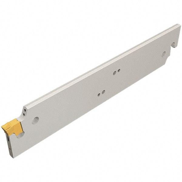 Iscar - 1.02" Blade Height, 0.98" Blade Width, 5.5118" OAL, Neutral Cut, Double End Indexable Cut-Off Blade - TGFH Blade, JetHPLine, Tang-Grip Series - Exact Tool & Supply