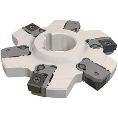 Iscar - Arbor Hole Connection, 0.315" Cutting Width, 1.2598" Depth of Cut, 125mm Cutter Diam, 1.5748" Hole Diam, 8 Tooth Indexable Slotting Cutter - SDN-CALN12 Toolholder, LNET 12-TN, LNET 12-TN-MM, LNET 12..-30X1-N Insert - Exact Tool & Supply