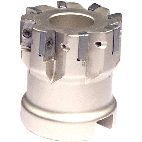 Iscar - 6 Inserts, 32mm Cut Diam, 16mm Arbor Diam, 7.7mm Max Depth of Cut, Indexable Square-Shoulder Face Mill - 0/90° Lead Angle, 35mm High, HP AN.. 0702.. Insert Compatibility, Series Heliplus - Exact Tool & Supply