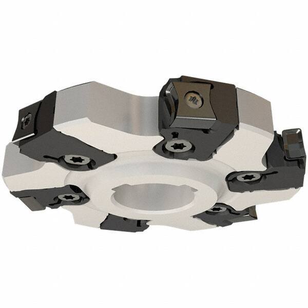 Iscar - Arbor Hole Connection, 0.5512" Cutting Width, 1.0551" Depth of Cut, 100mm Cutter Diam, 1-1/16" Hole Diam, 6 Tooth Indexable Slotting Cutter - SDN-CALN11 Toolholder, LN.. 1106, LNHT 1106 PN-N HT, LNHT 1106 PN-R HT Insert - Exact Tool & Supply