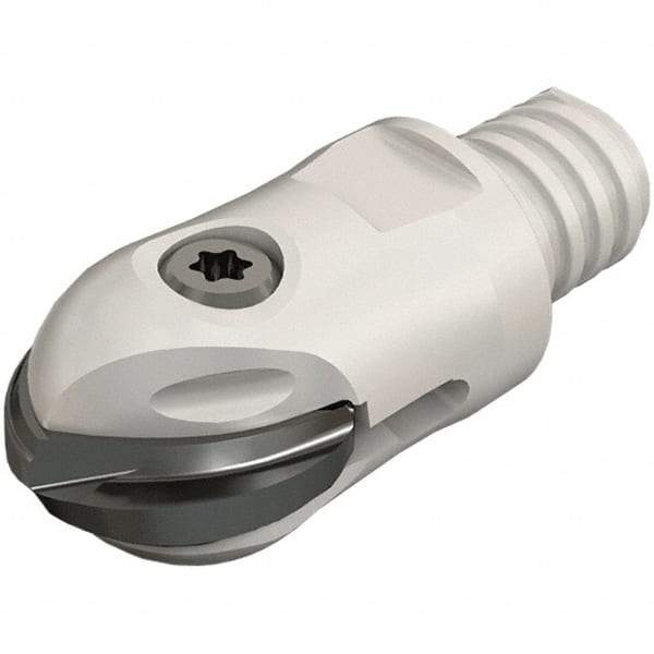 Iscar - 0.984" Cut Diam, 63mm OAL, Indexable Ball Nose End Mill - 1.811" Head Length, T15 Modular Connection, HCM-MM Toolholder, HBF-QF, HBR-QF, HCD-QF, HCR Insert - Exact Tool & Supply