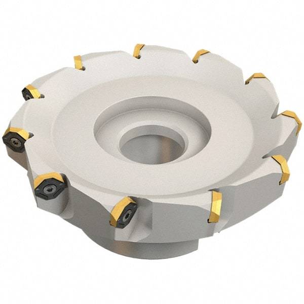 Iscar - 59.4mm Cut Diam, 22mm Arbor Hole, 4.6mm Max Depth of Cut, 50° Indexable Chamfer & Angle Face Mill - 5 Inserts, IQ845 SYHU 07.. Insert, Right Hand Cut, Through Coolant, Series DoveIQMill - Exact Tool & Supply