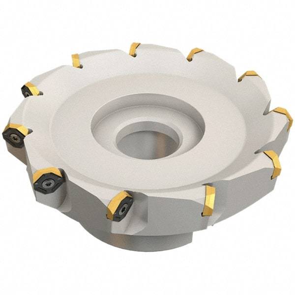 Iscar - 72.4mm Cut Diam, 22mm Arbor Hole, 4.6mm Max Depth of Cut, 50° Indexable Chamfer & Angle Face Mill - 7 Inserts, IQ845 SYHU 07.. Insert, Right Hand Cut, Through Coolant, Series DoveIQMill - Exact Tool & Supply
