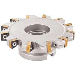 Iscar - Shell Mount B Connection, 0.7087" Cutting Width, 1.7717" Depth of Cut, 160mm Cutter Diam, 1.5748" Hole Diam, 14 Tooth Indexable Slotting Cutter - FDN-XN13 Toolholder, XNMU 13 Insert - Exact Tool & Supply
