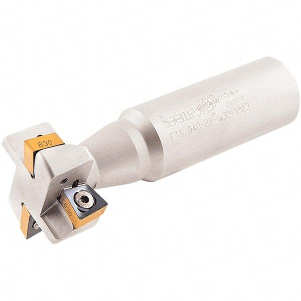 Iscar - 48mm Cutting Diam 22mm Cutting Width, 32mm Shank Diam, Indexable T-Slot Cutter - Insert Style XNMU 13, 130mm OAL, 4 Flutes - Exact Tool & Supply