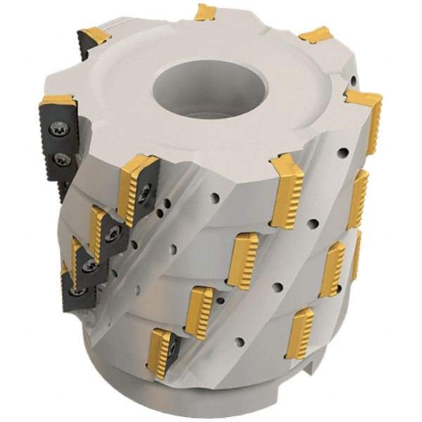 Iscar - 15 Inserts, 63mm Cut Diam, 27mm Arbor Diam, 53mm Max Depth of Cut, Indexable Square-Shoulder Face Mill - 0° Lead Angle, 80mm High, P290 AC.T 1806.. Insert Compatibility, Through Coolant, Series MillShred - Exact Tool & Supply