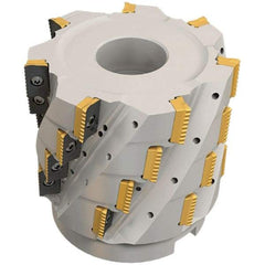 Iscar - 15 Inserts, 63mm Cut Diam, 27mm Arbor Diam, 53mm Max Depth of Cut, Indexable Square-Shoulder Face Mill - 0° Lead Angle, 80mm High, P290 AC.T 1806.. Insert Compatibility, Through Coolant, Series MillShred - Exact Tool & Supply