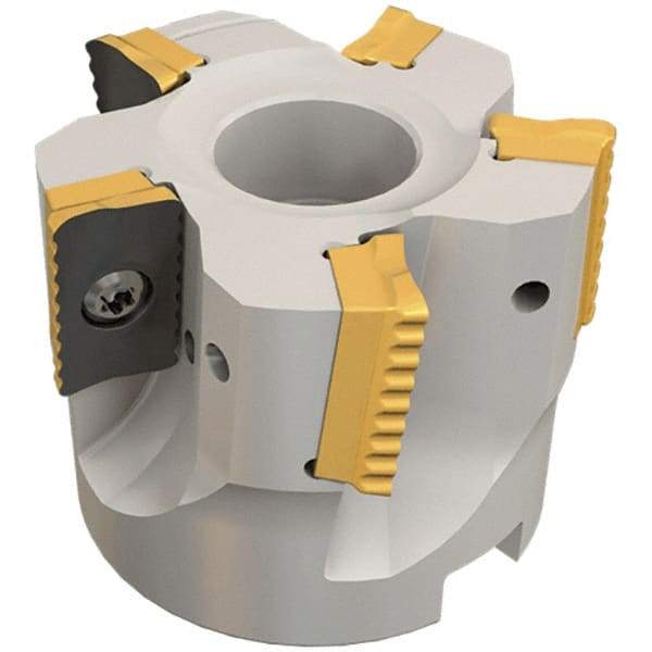 Iscar - 4 Inserts, 40mm Cut Diam, 16mm Arbor Diam, 18mm Max Depth of Cut, Indexable Square-Shoulder Face Mill - 0° Lead Angle, 40mm High, P290 AC.T 1806.. Insert Compatibility, Through Coolant, Series MillShred - Exact Tool & Supply