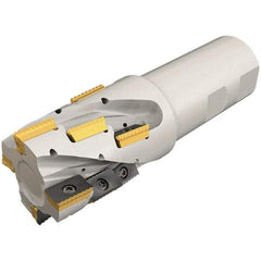 Iscar - 40mm Cut Diam, 90mm Max Depth of Cut, 40mm Shank Diam, 185mm OAL, Indexable Square Shoulder End Mill - P290 AC.T 1806.. Inserts, Weldon Shank, 0° Lead Angle, Through Coolant, Series MillShred - Exact Tool & Supply