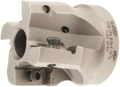 Iscar - 4 Inserts, 1-1/2" Cut Diam, 1/2" Arbor Diam, 0.708" Max Depth of Cut, Indexable Square-Shoulder Face Mill - 0° Lead Angle, 1.57" High, P290 AC.T 1806.. Insert Compatibility, Through Coolant, Series MillShred - Exact Tool & Supply