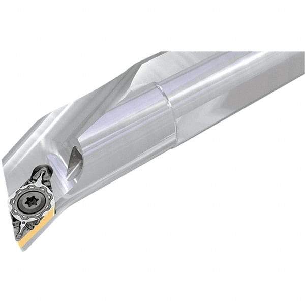 Iscar - PWXO, Left Hand Cut, 18.5° Lead Angle, 32mm Shank Height x 32mm Shank Width, Negative Rake Indexable Turning Toolholder - 170mm OAL, WOMG 1007-IQ Insert Compatibility, Series DoveIQTurn, FeedTurn - Exact Tool & Supply